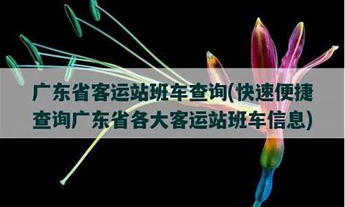 广东省客运站班车查询_广东省客运站班车查询电话